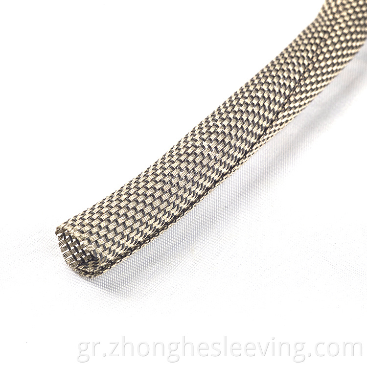 Flat Shielding Sleeving Wire Loom Spiral Wrap Flexible Tinned Copper Braid Cable Sleeve2